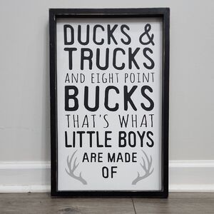Boys Wall Decor Sign - Deer, Truck, Buck, Duck